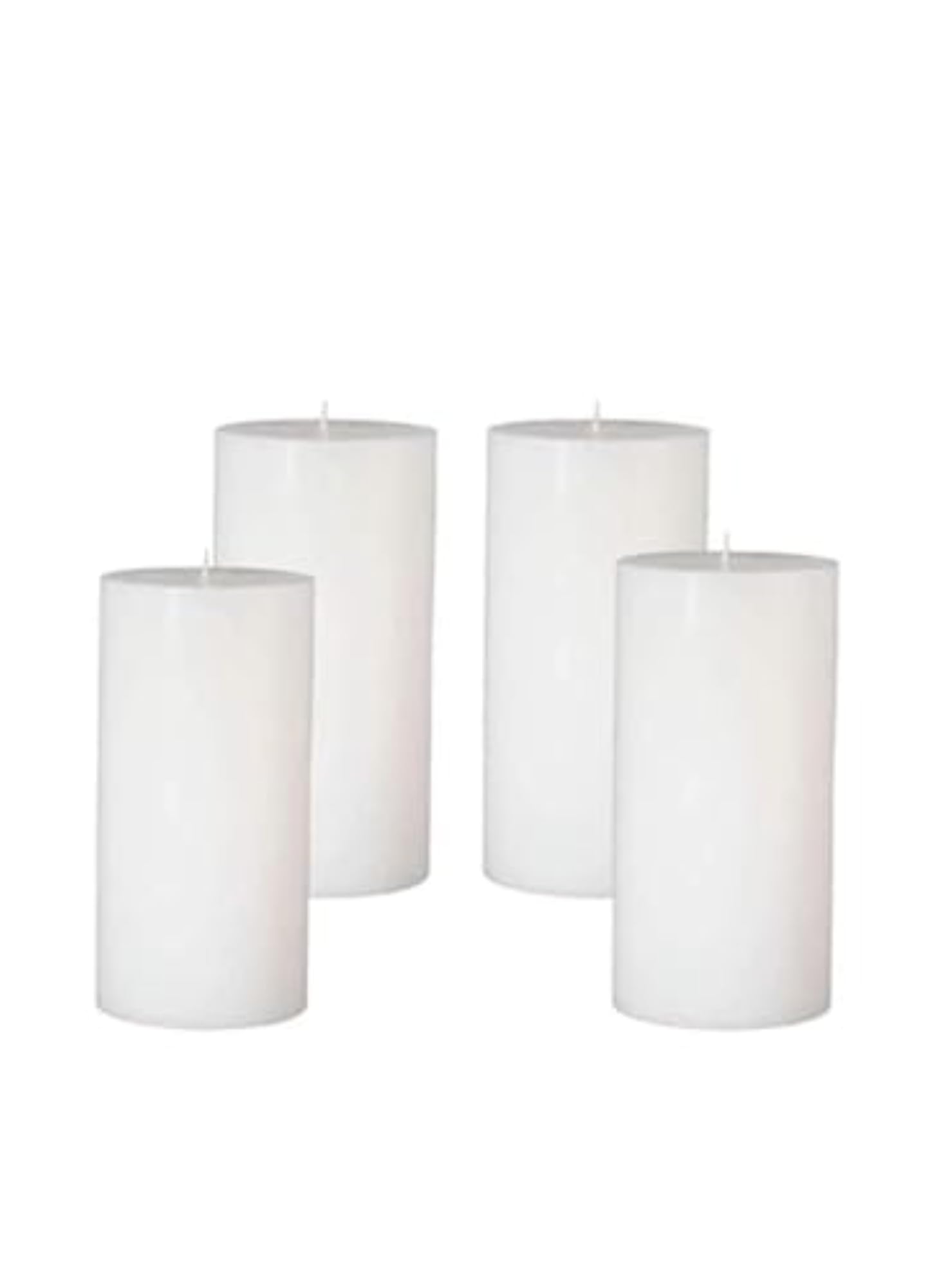 Laksh Collection Smokeless White Round Pillar Candles